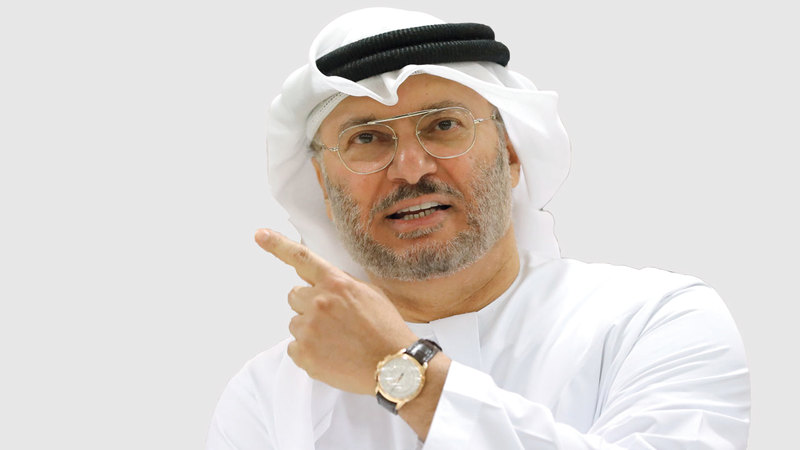 انور قرقاش وزير الدولة للشؤون الخارجية الاماراتية