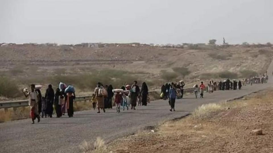 نازحون من حجور محافظة حجة شمال اليمن (ارشيفية)