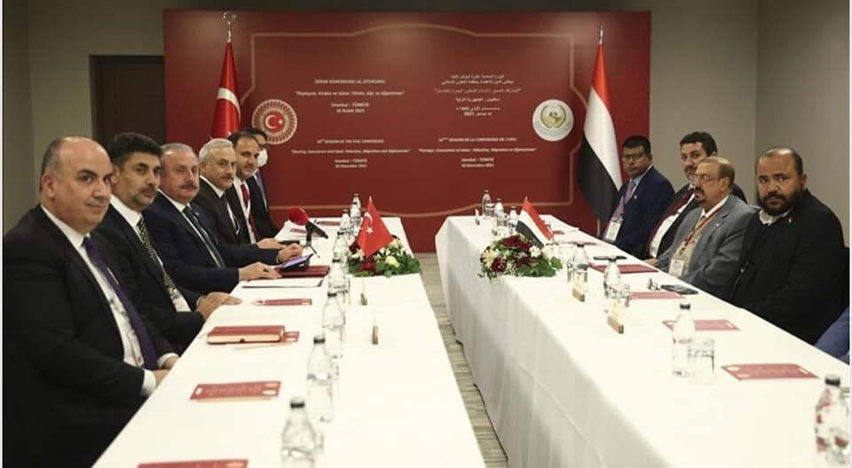 رئيس البرلمان  يلتقي نظيره التركي وأمين عام إتحاد مجالس الدول بمنظمة التعاون الإسلامي