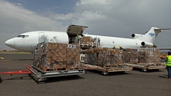 مطار صنعاء يستقبل 4 طائرات اممية تحمل 81 طنا من المساعدات الطبية